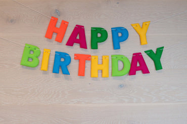 Padded Felt Happy Birthday Banner