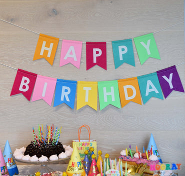 Felt Happy Birthday Banner