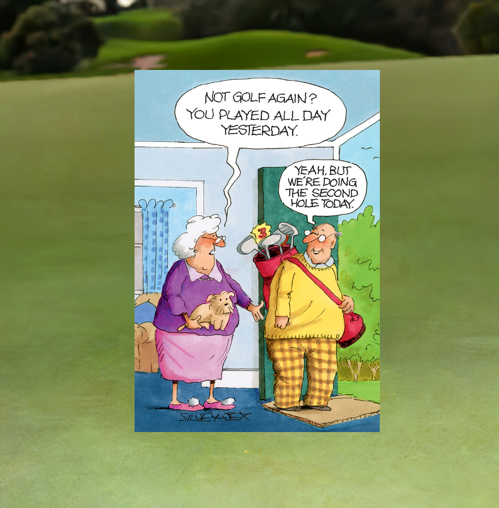 Golf Again Funny Birthday Card