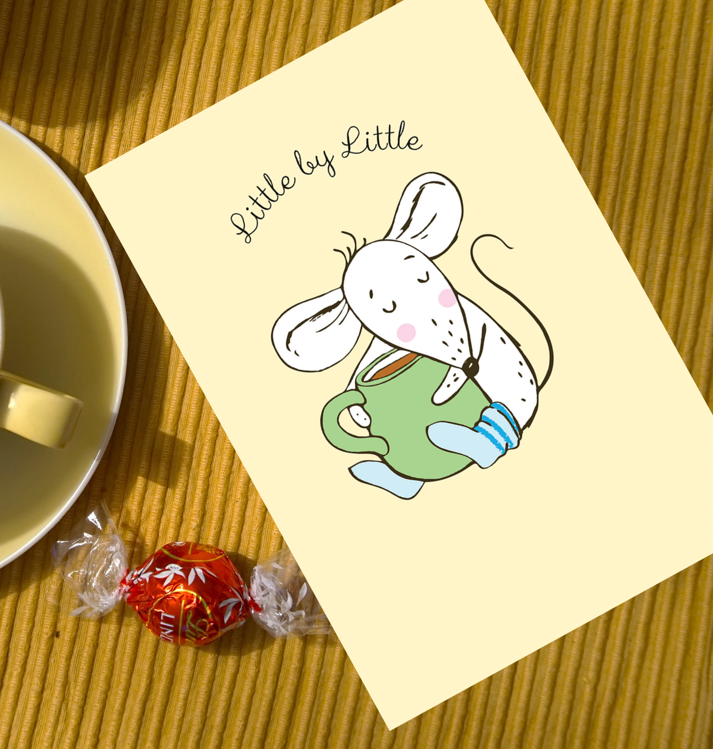 Teacup Mouse Get Well Card