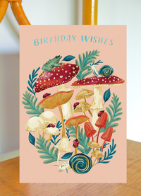 Mushroom Forest Birthday Card