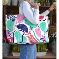 Abstract Large Canvas Tote Bag