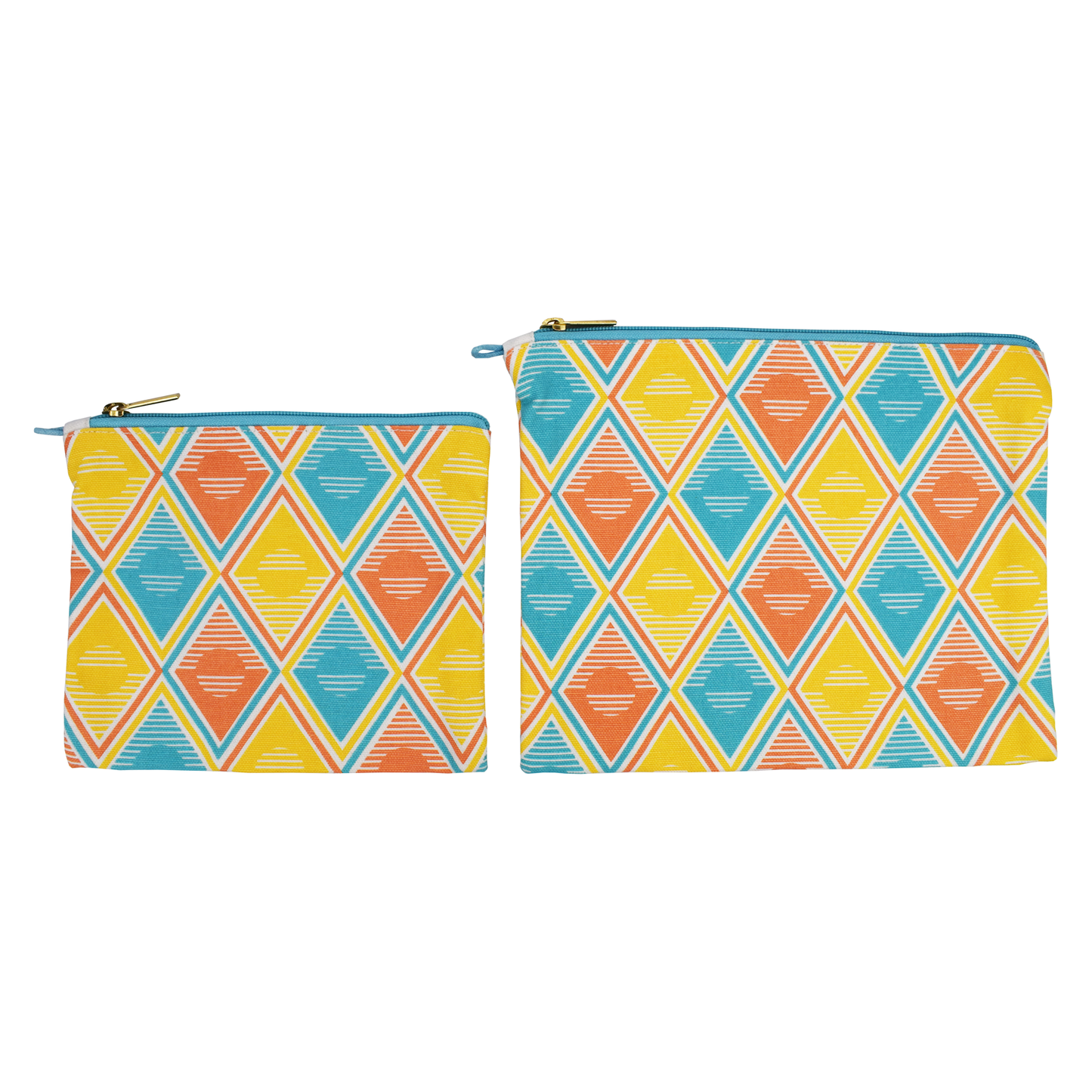 Sunset Set of 2 Canvas Pouches