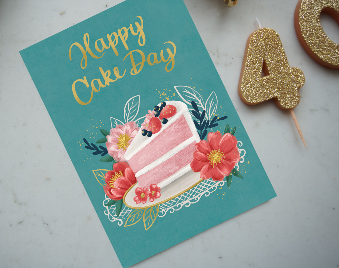 Happy Cake Day Birthday Card