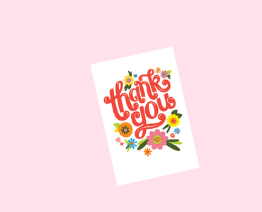 Bright Floral Thank You Card