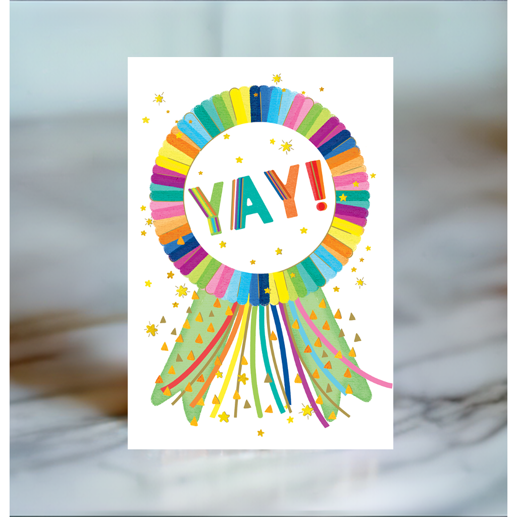 Rainbow Ribbon Congratulations Card