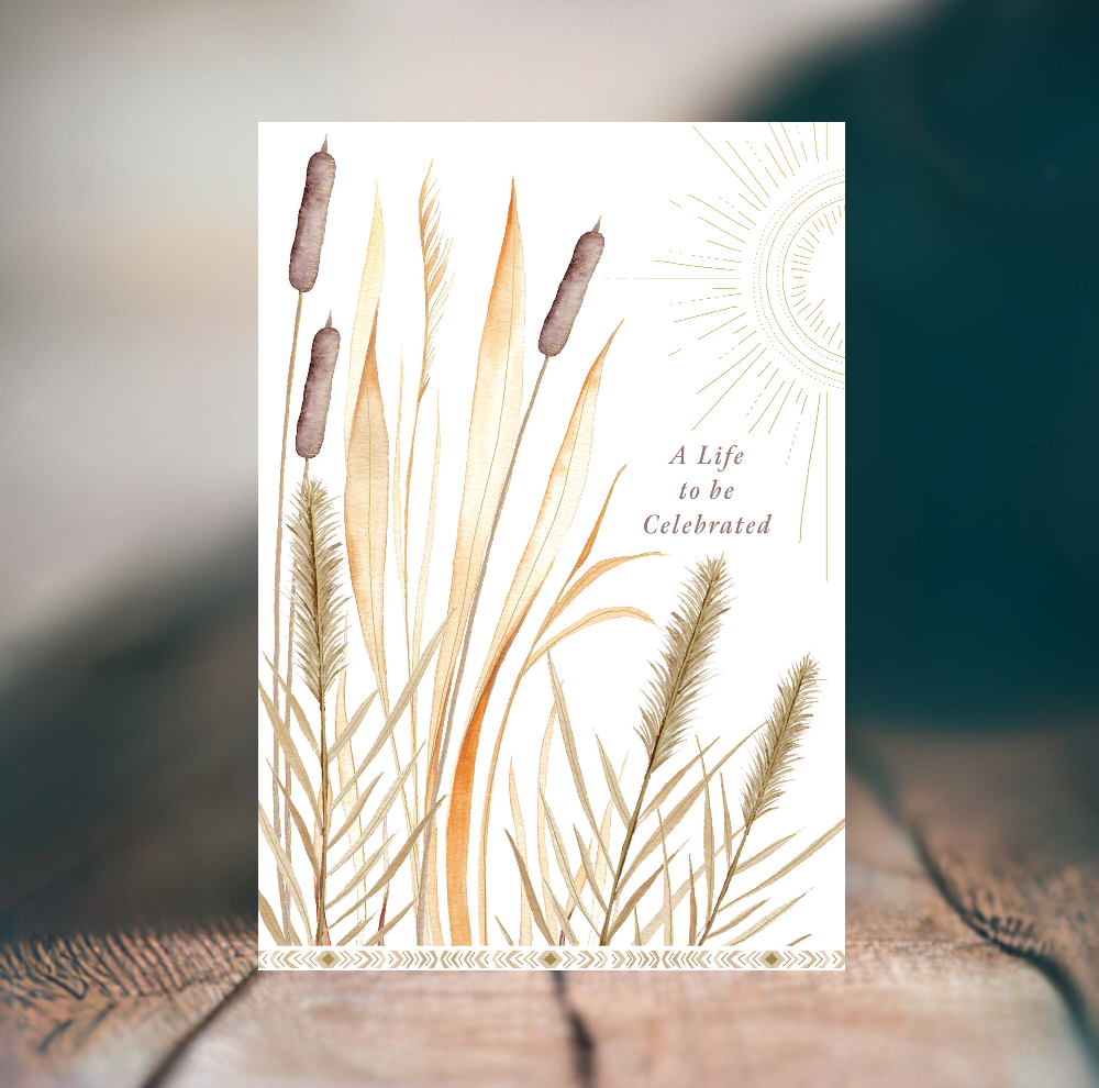 Tall Reeds Sympathy Card