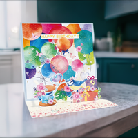 Balloons Birthday Pop-up Large 3D Card