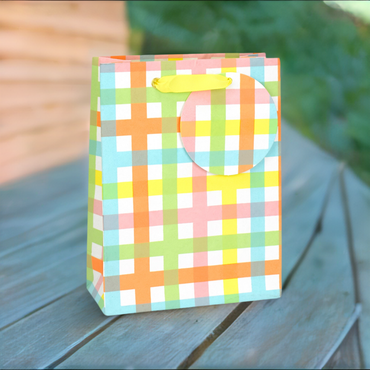 Spring Check Medium Gift Bag