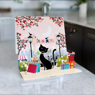 Cat Pop-up Large 3D Card