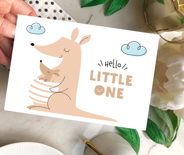 Kangaroo Baby Card