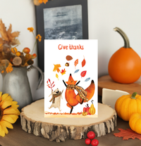 Woodland Buddies Thanksgiving Card