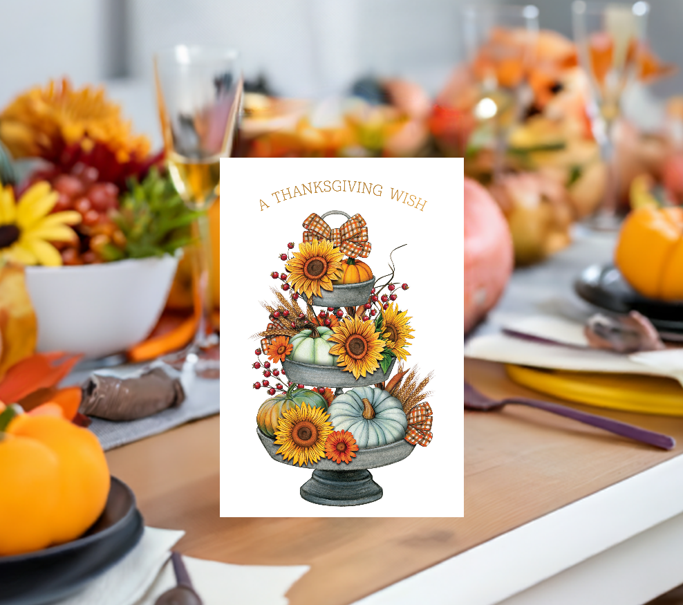 Fall Harvest Thanksgiving Card