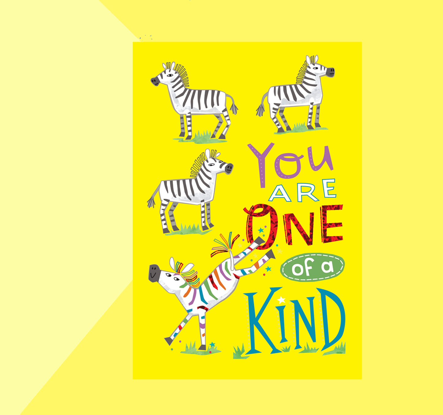 One Of A Kind Zebra Birthday Card