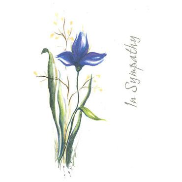 Sympathy Card Blue Flower Pictura USA Greeting Cards – Cardmore