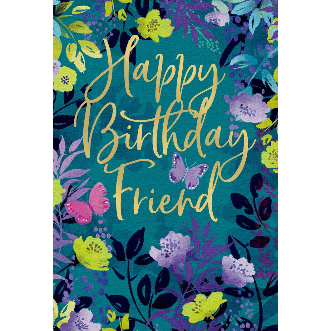 happy birthday friend flower images