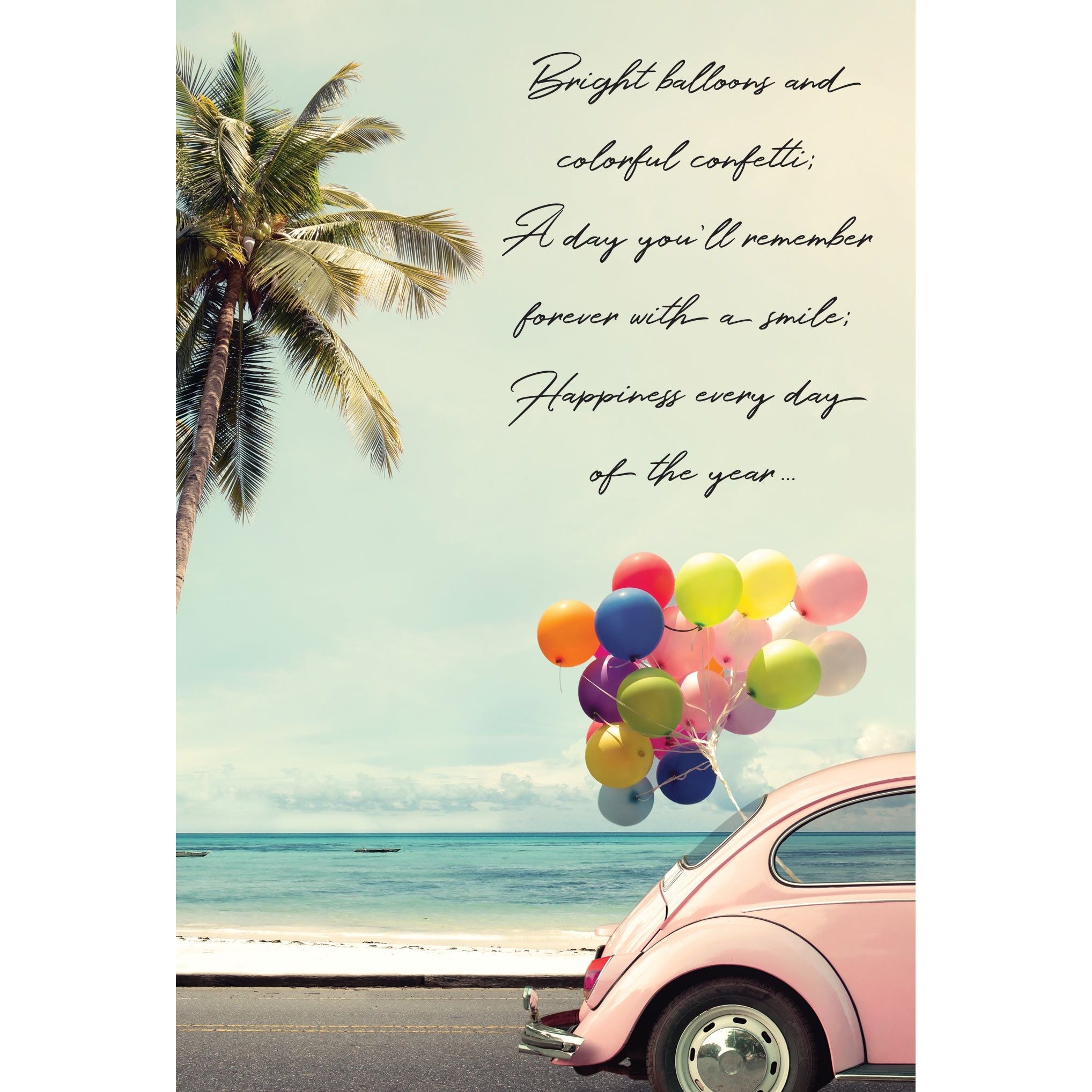 Birthday Card Pink Volkswagon - Cardmore