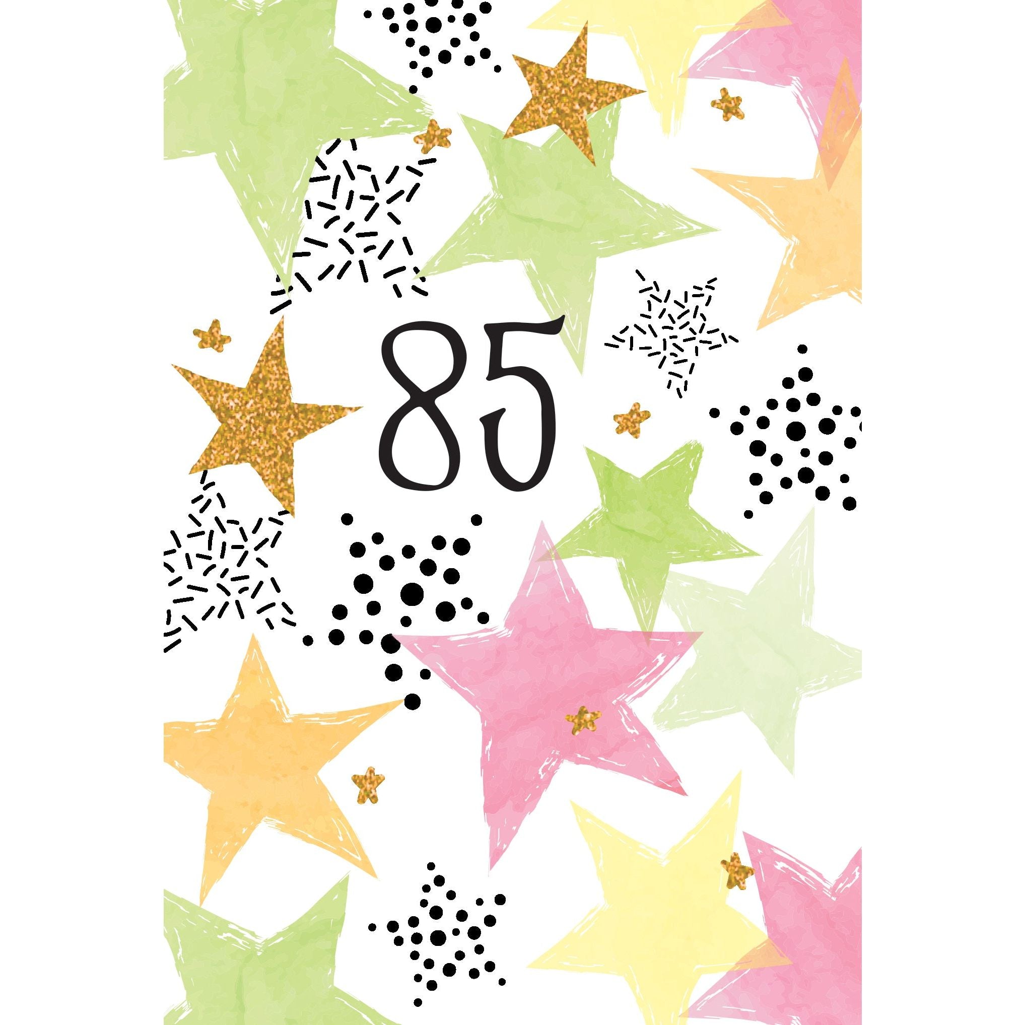 85th Birthday Card with Stars - Cardmore