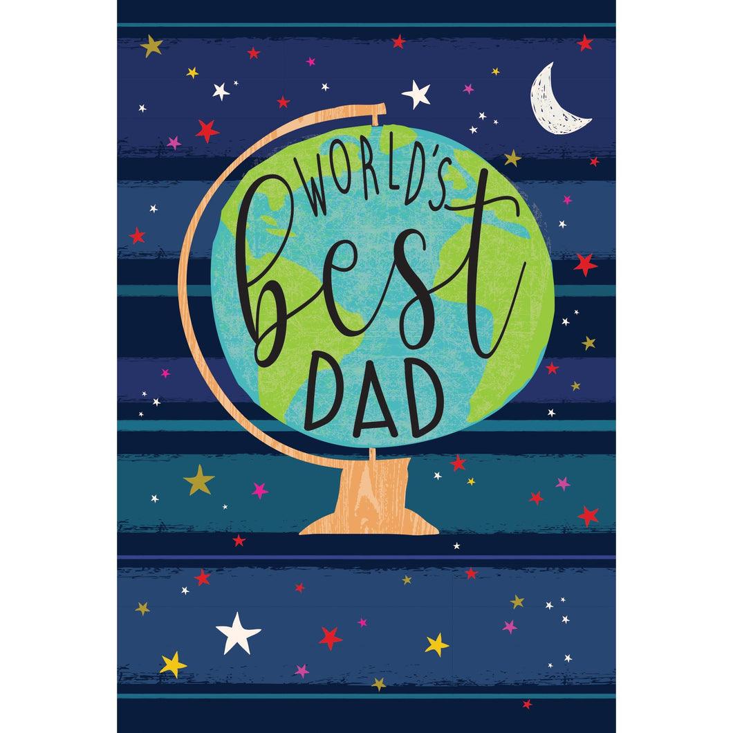 Best Dad Globe Birthday Father Card