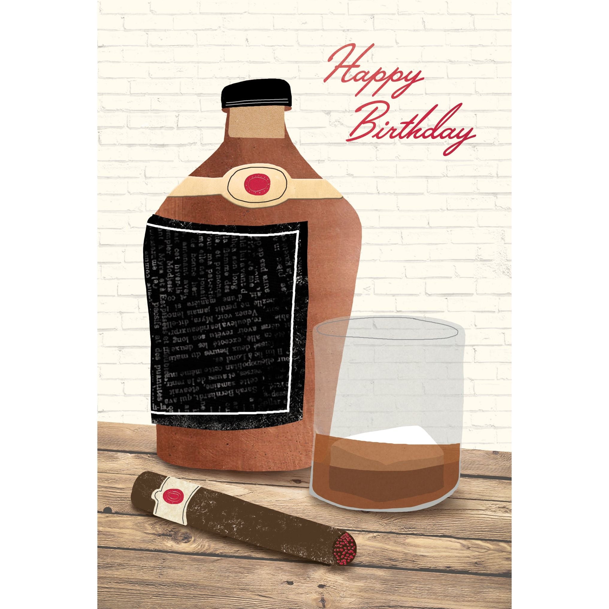 Cigar & Whiskey Birthday Card - Cardmore