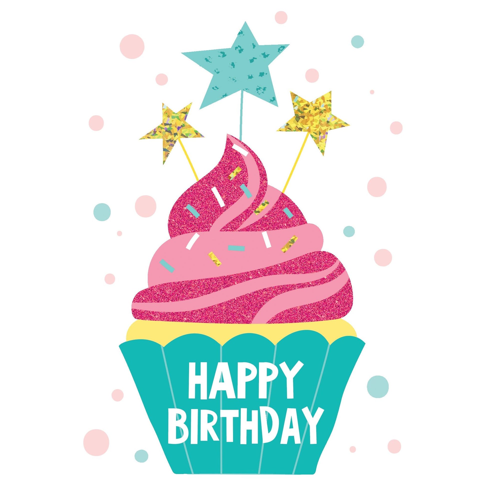 Starry Cupcake Birthday Card - Cardmore