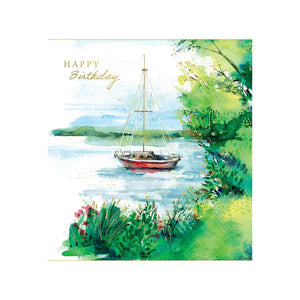 sailboat theme birthday card