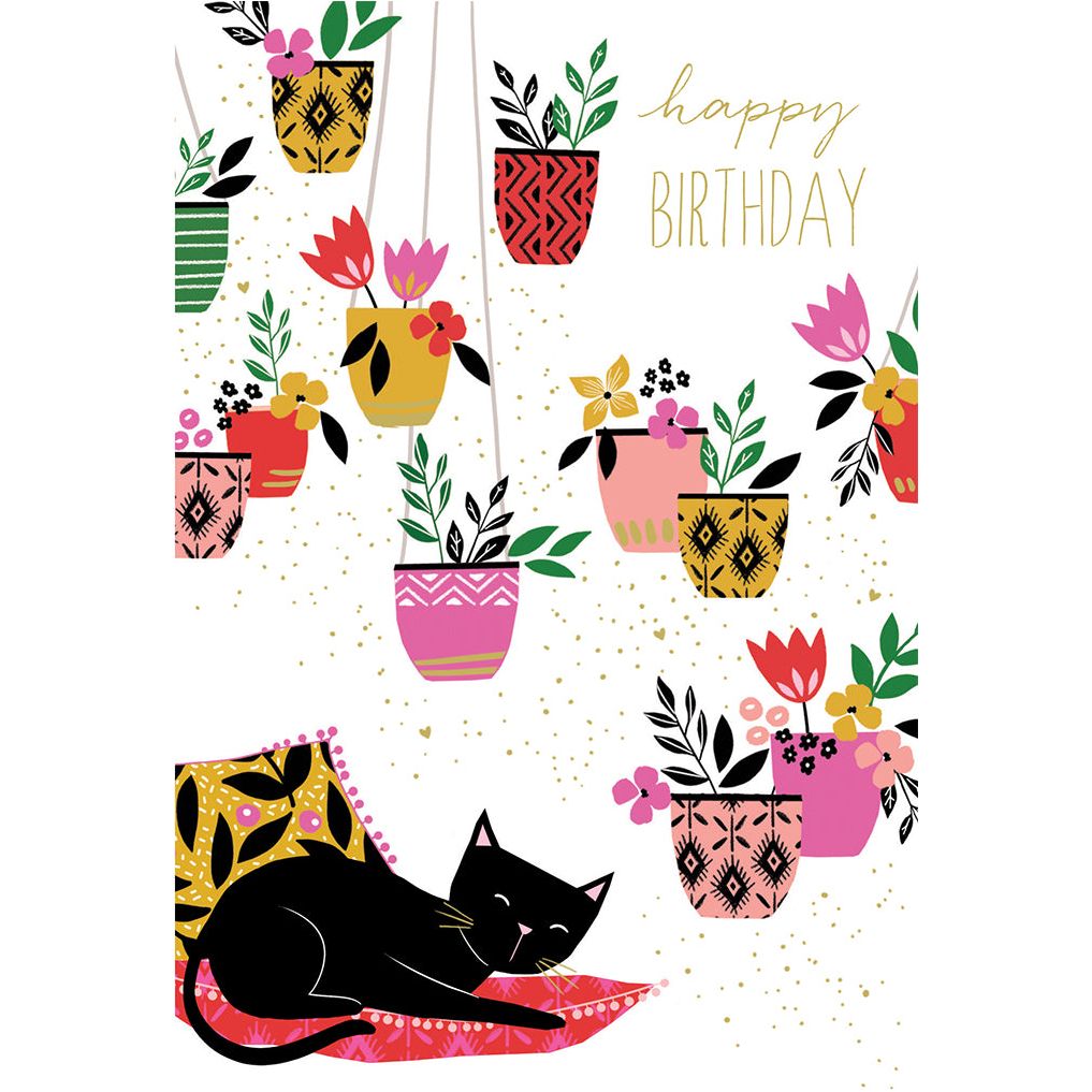 Napping Cat Belated Birthday Card