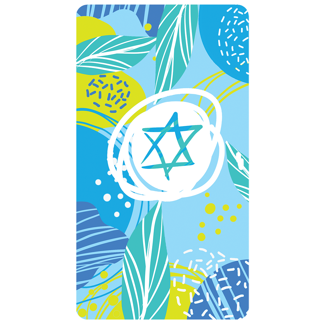 Star On Fun Background Bar/Bat Mitzvah Money Card Mazel tov!