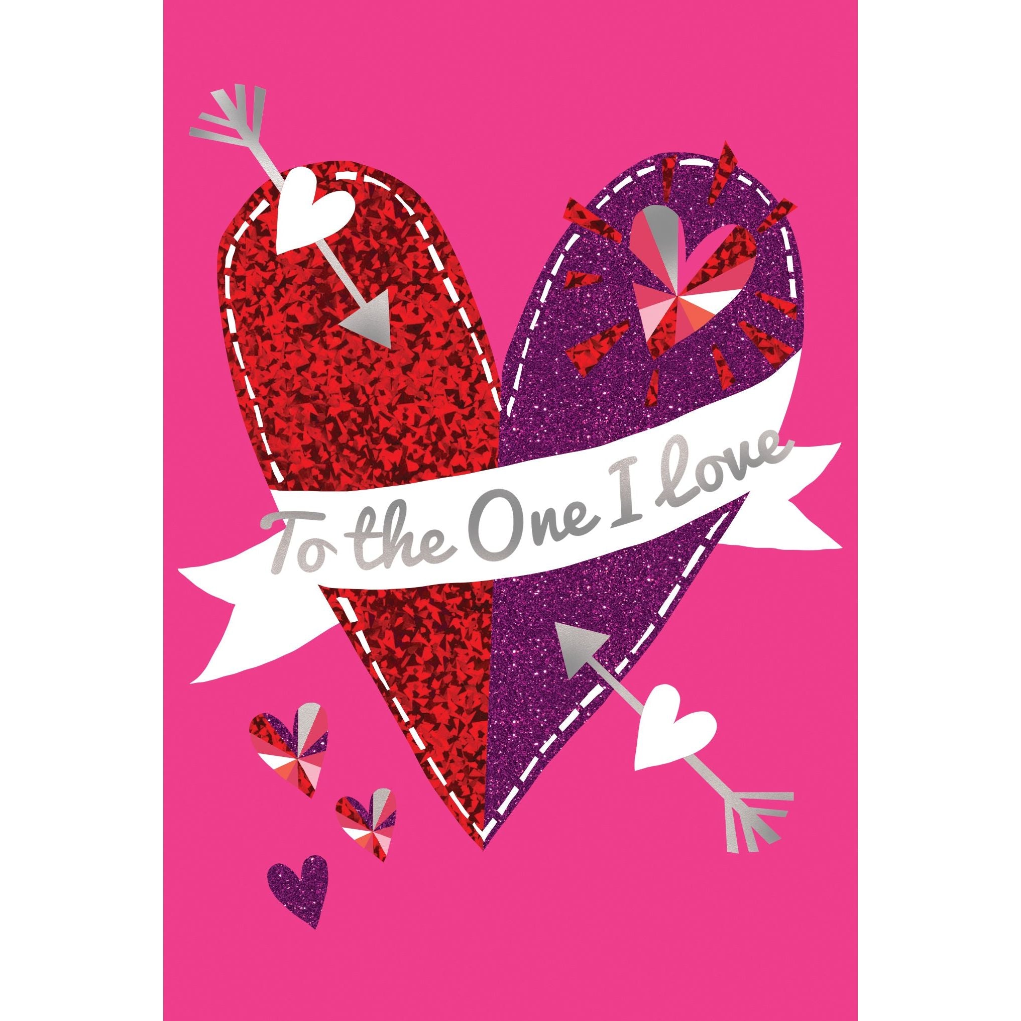 Cupid's Arrow Heart Valentine's Card One I Love - Cardmore