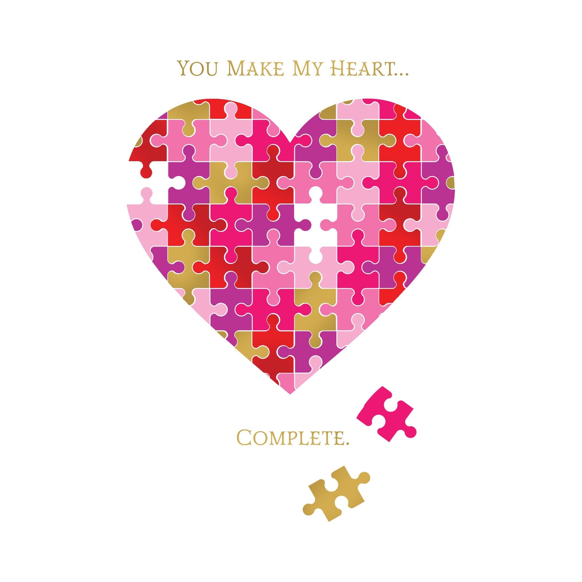 Puzzle Pieces Valentine's Card - Cardmore