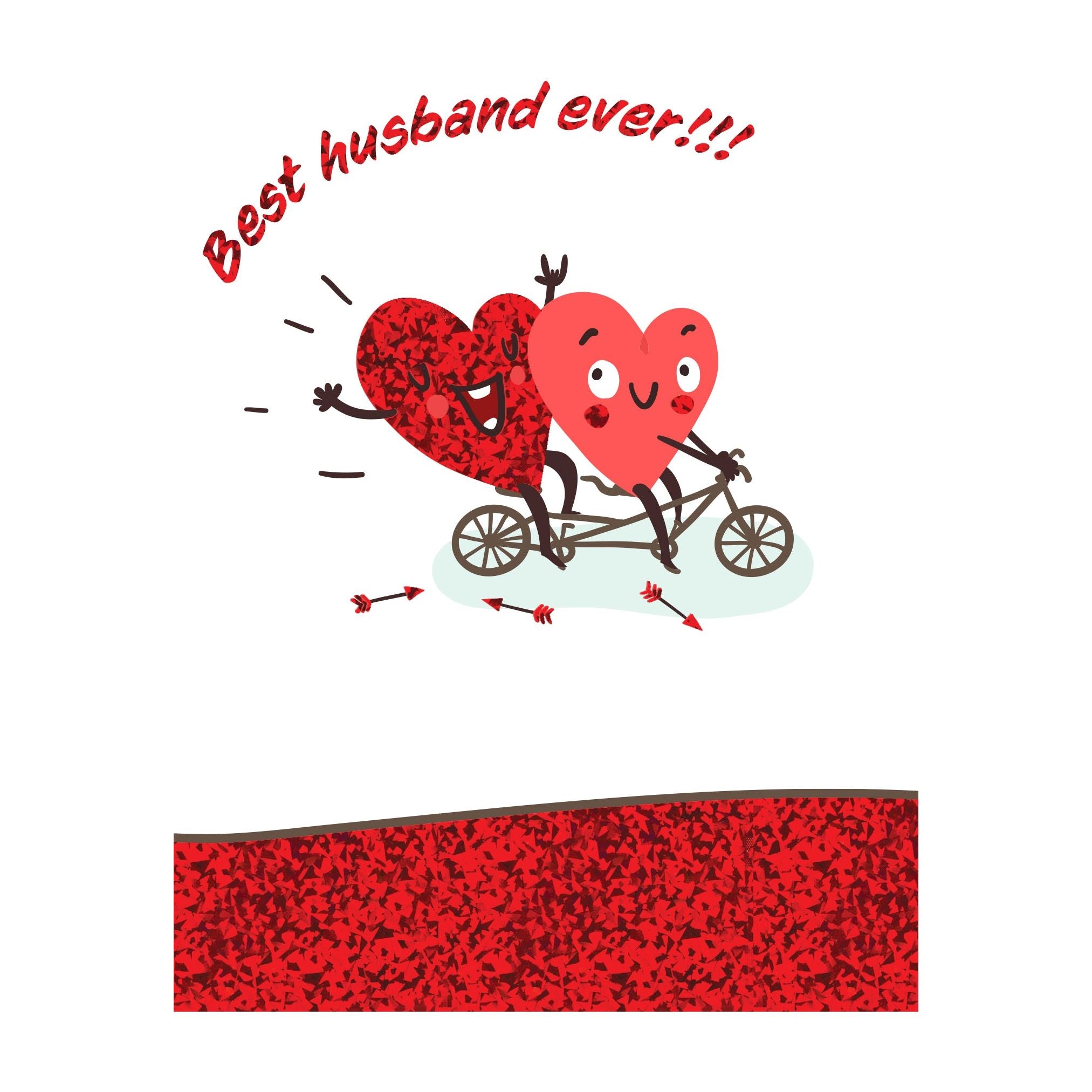 Tandem Bicycle Valentine's Card Husband - Cardmore