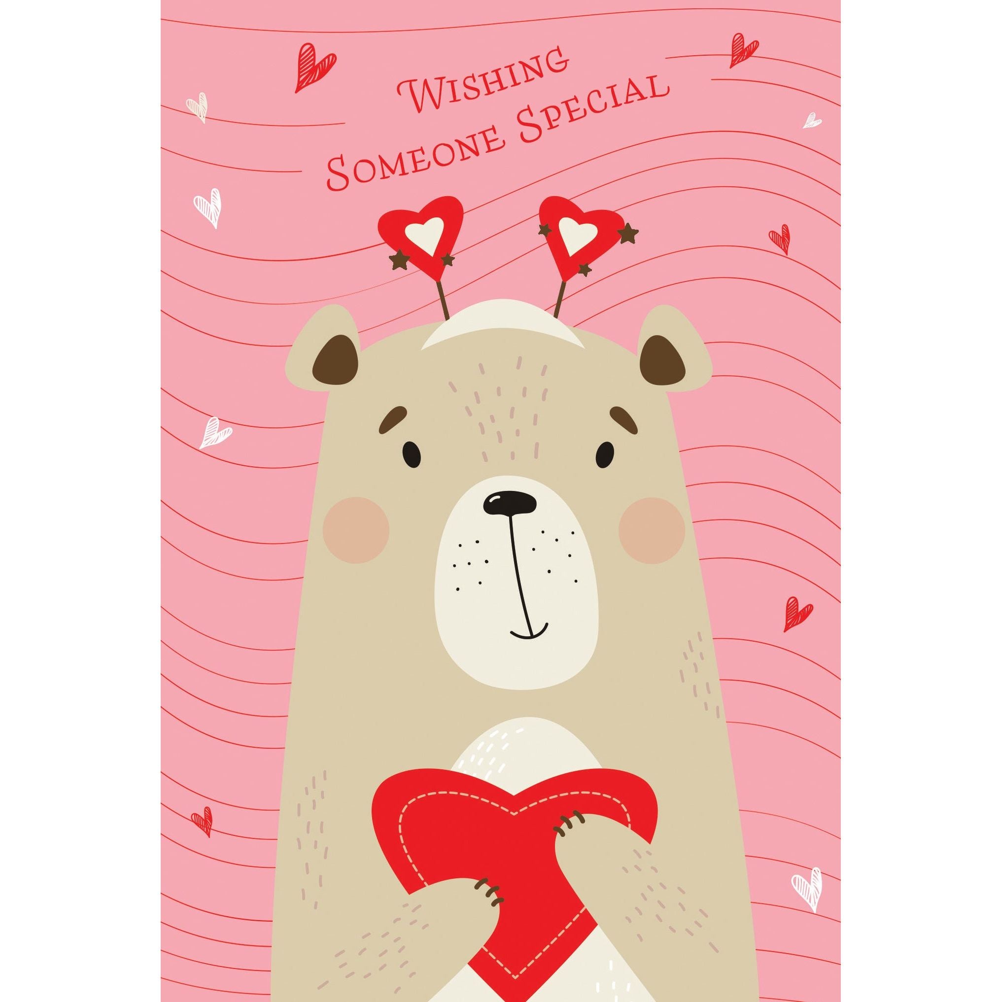 Cute Bear Heart Valentine's Day Card For Someone Special