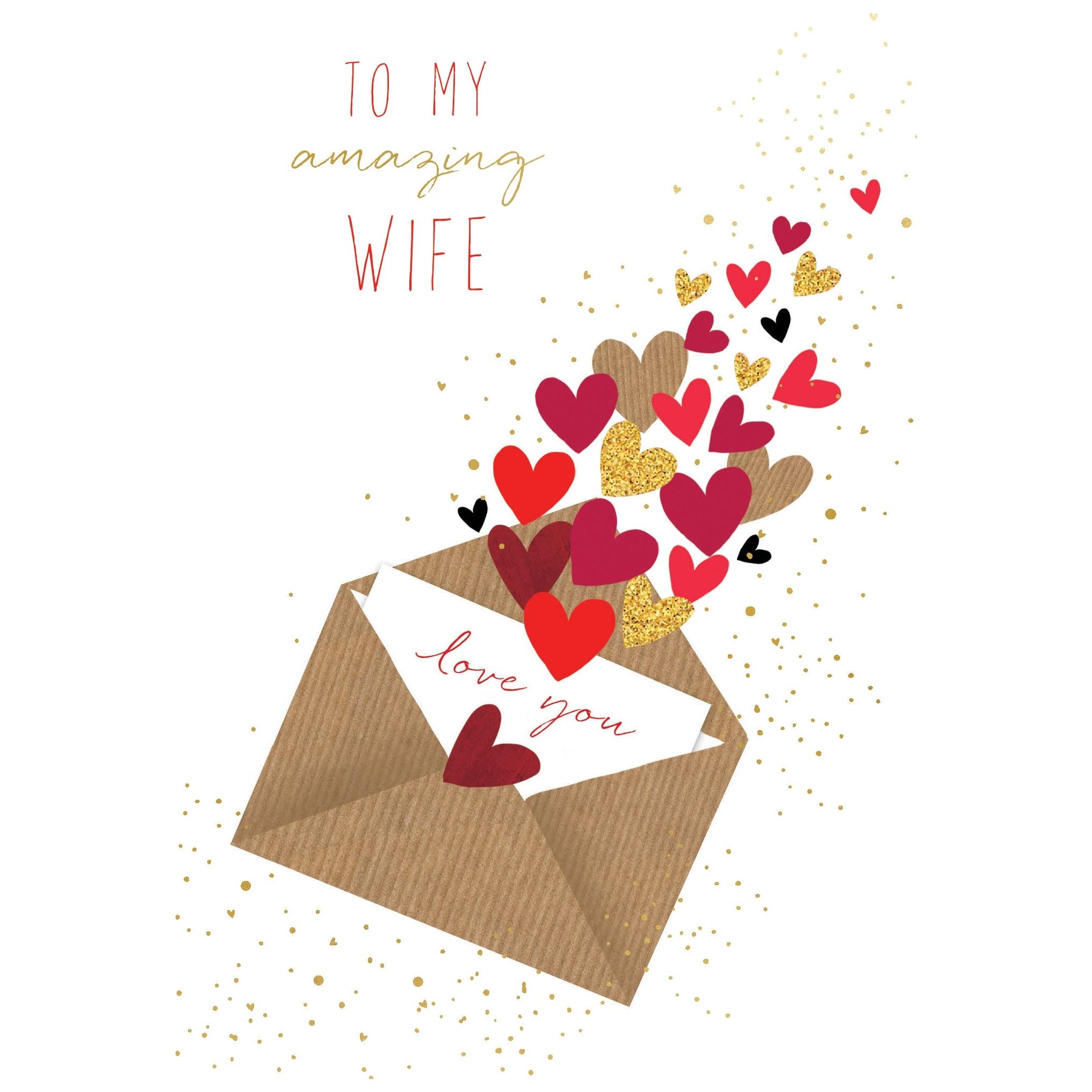 Heart Envelope Valentine's Day Card Wife