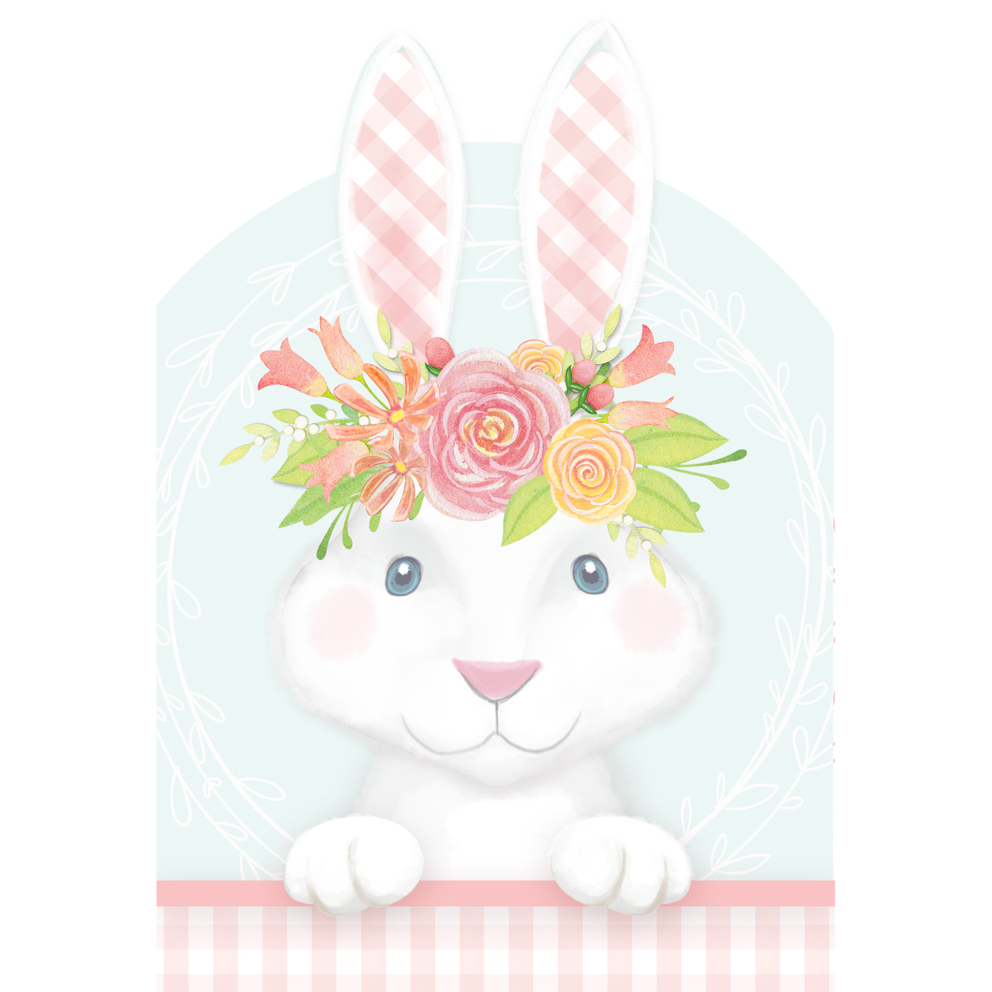 Flower Crown Rabbit Easter Card - Cardmore