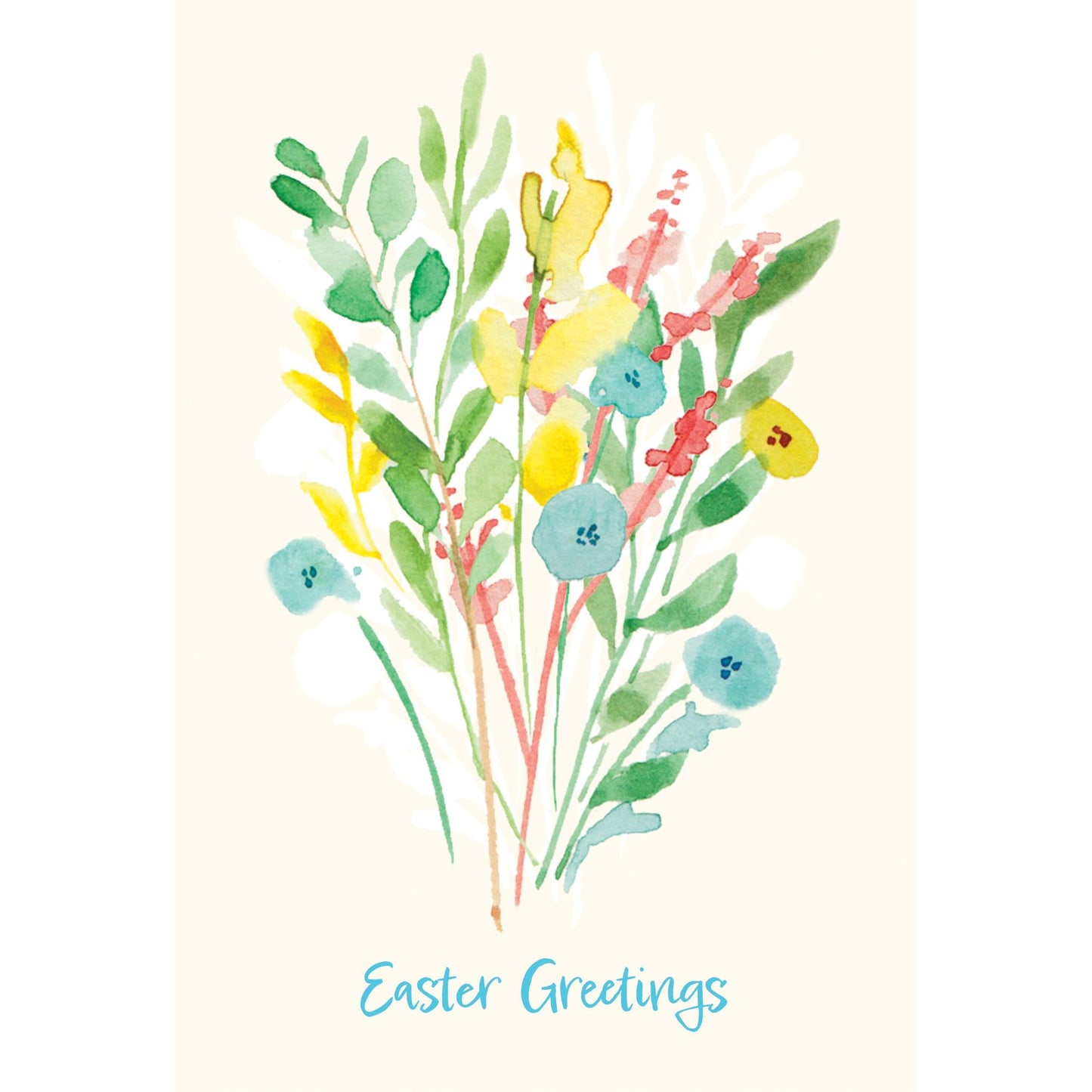 Watercolor Blossoms Easter Card