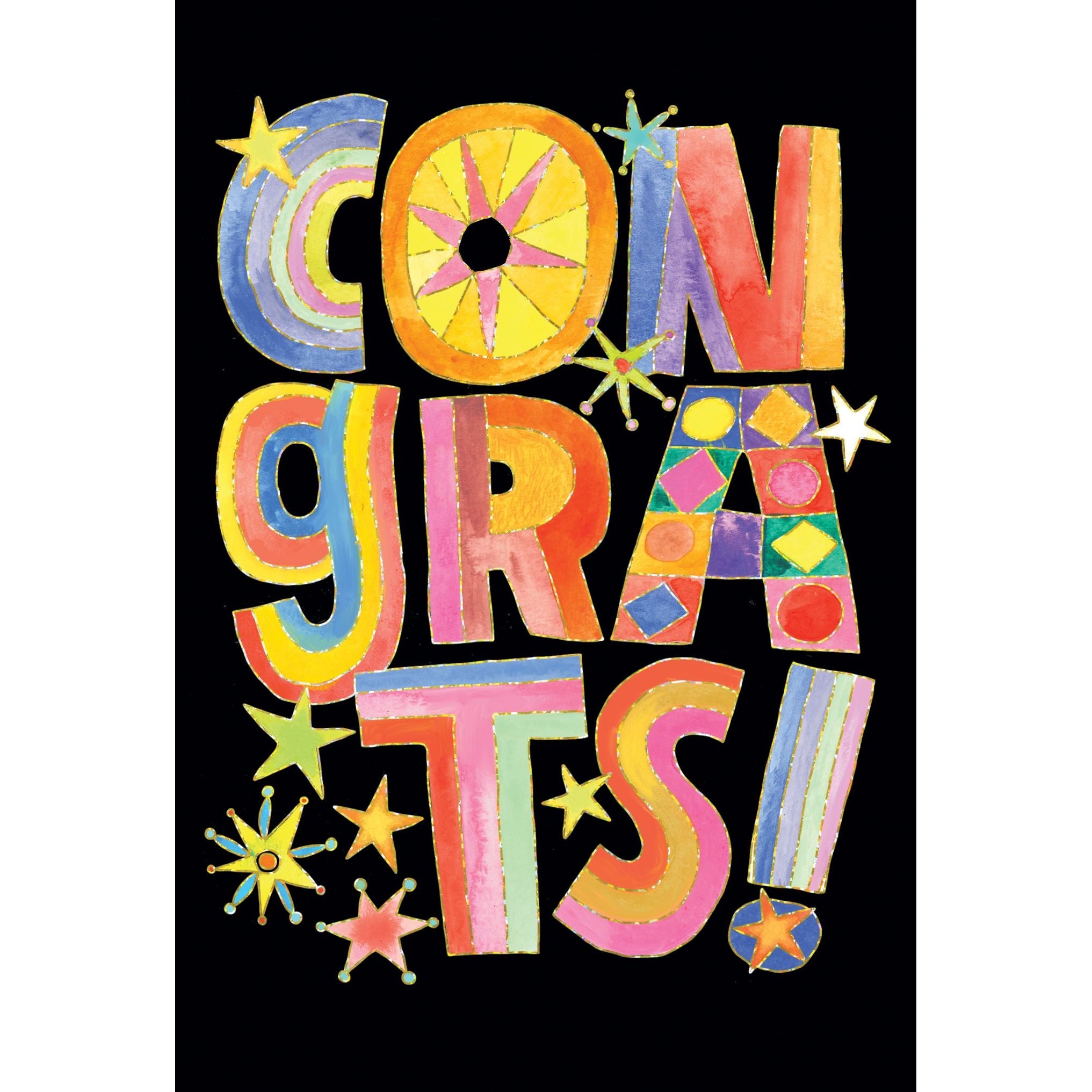 Colorful Congrats Graduation Card