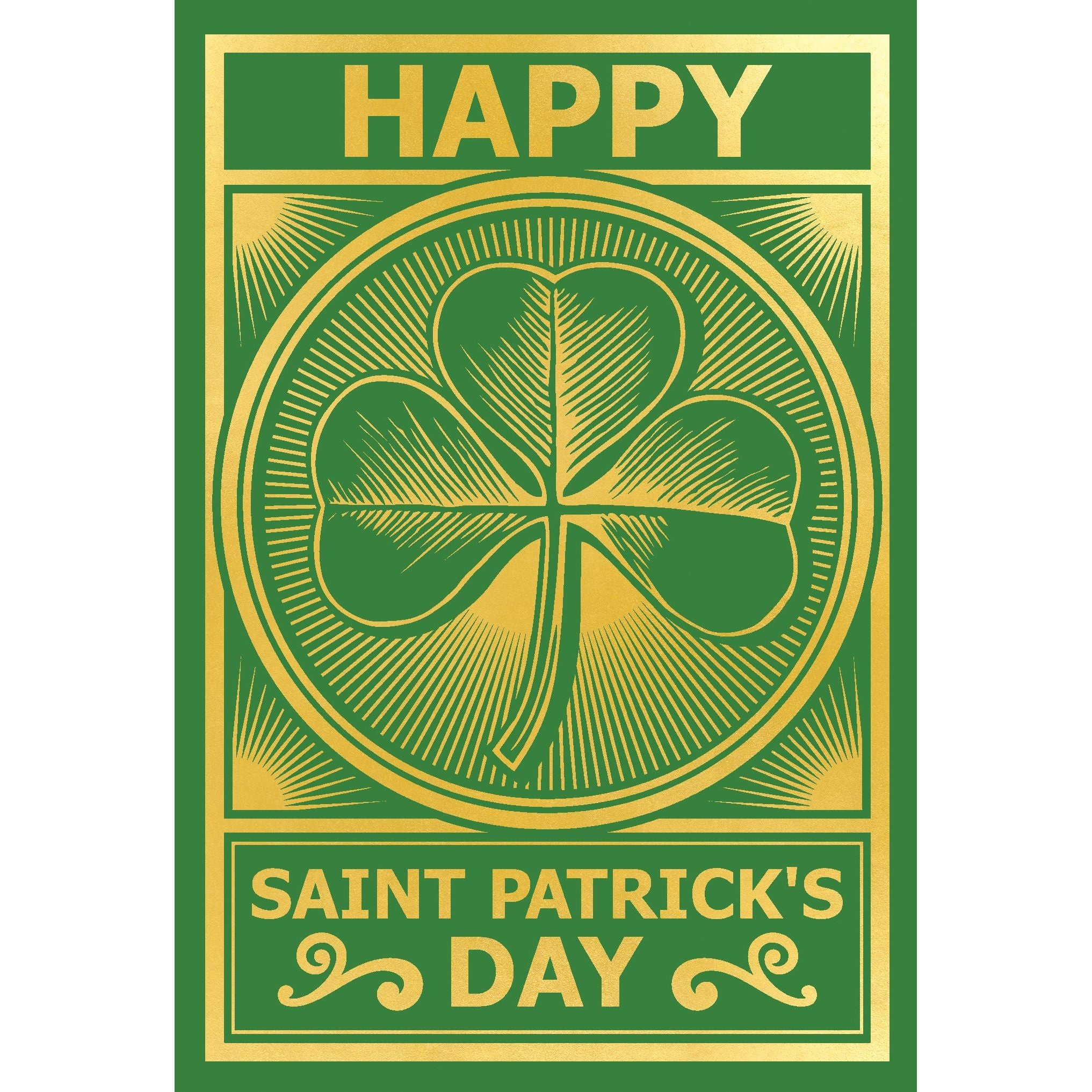 Vintage Shamrock St. Patrick's Day Card - Cardmore