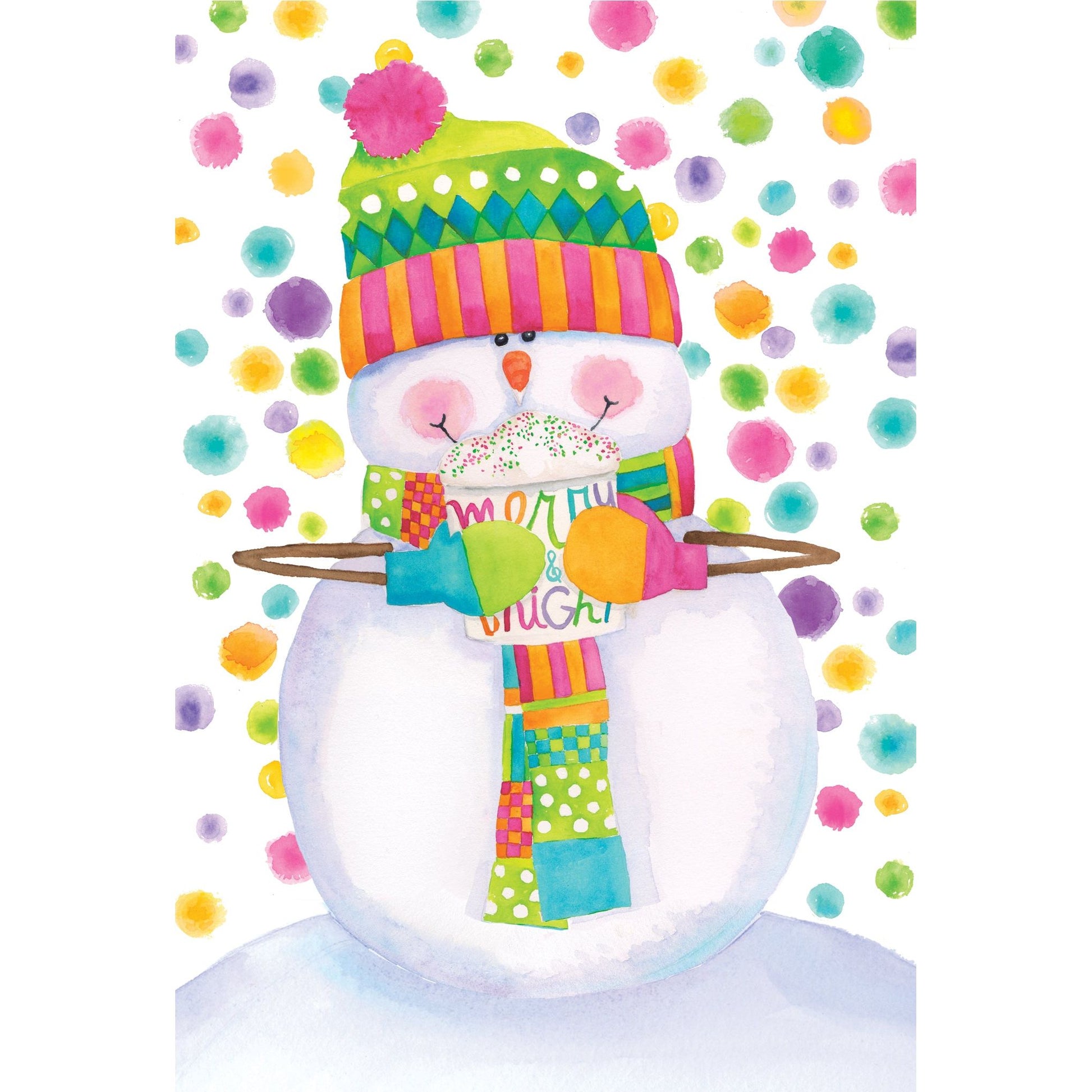 Snowman with Hat and Scarf- Christmas Card - Cardmore