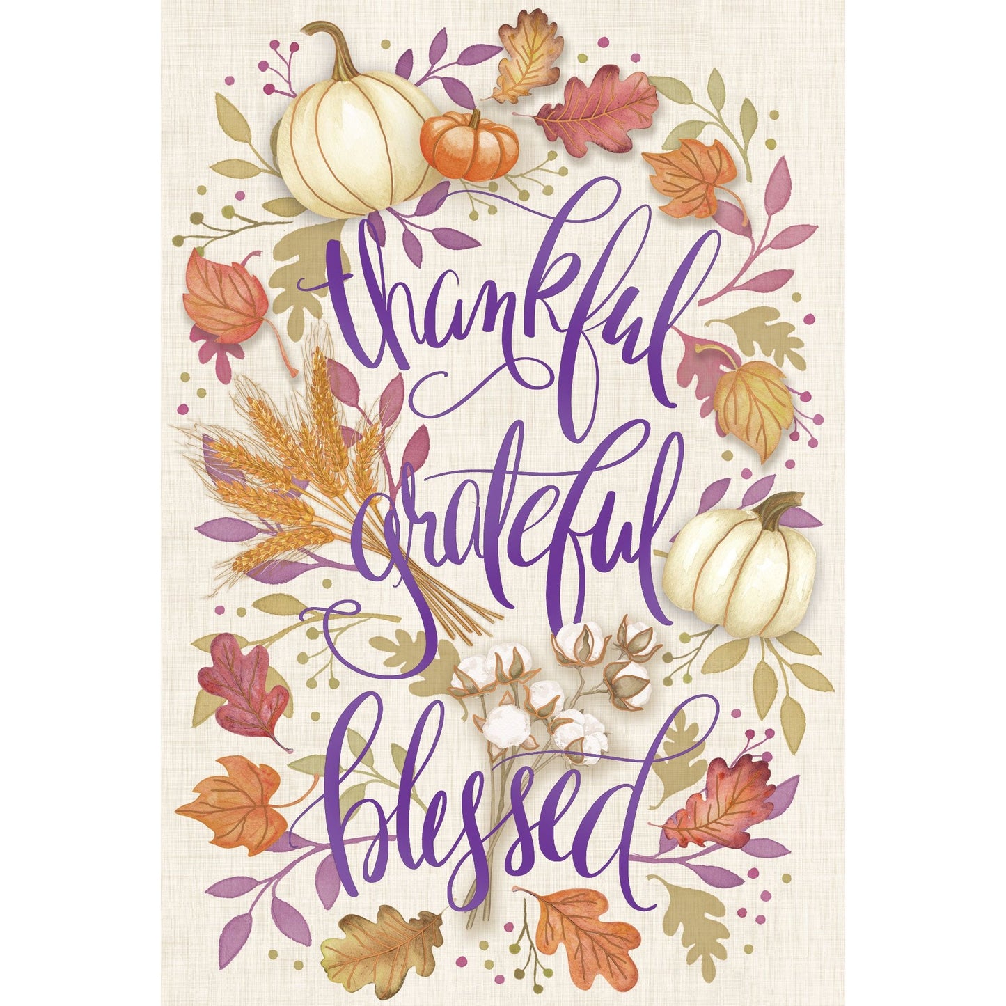 Thankful, Grateful, Blessed Thanksgiving Card - Cardmore