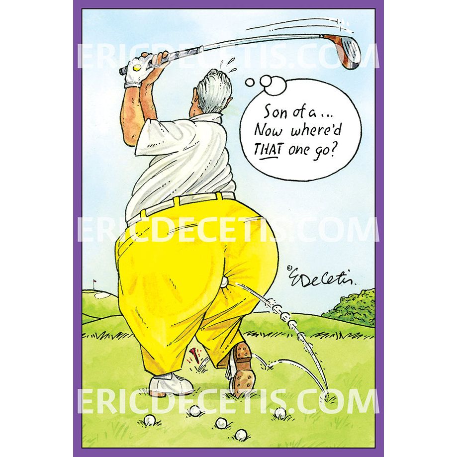 Lost Golf Ball Birthday Card Eric Decetis Pictura USA Greeting Cards ...