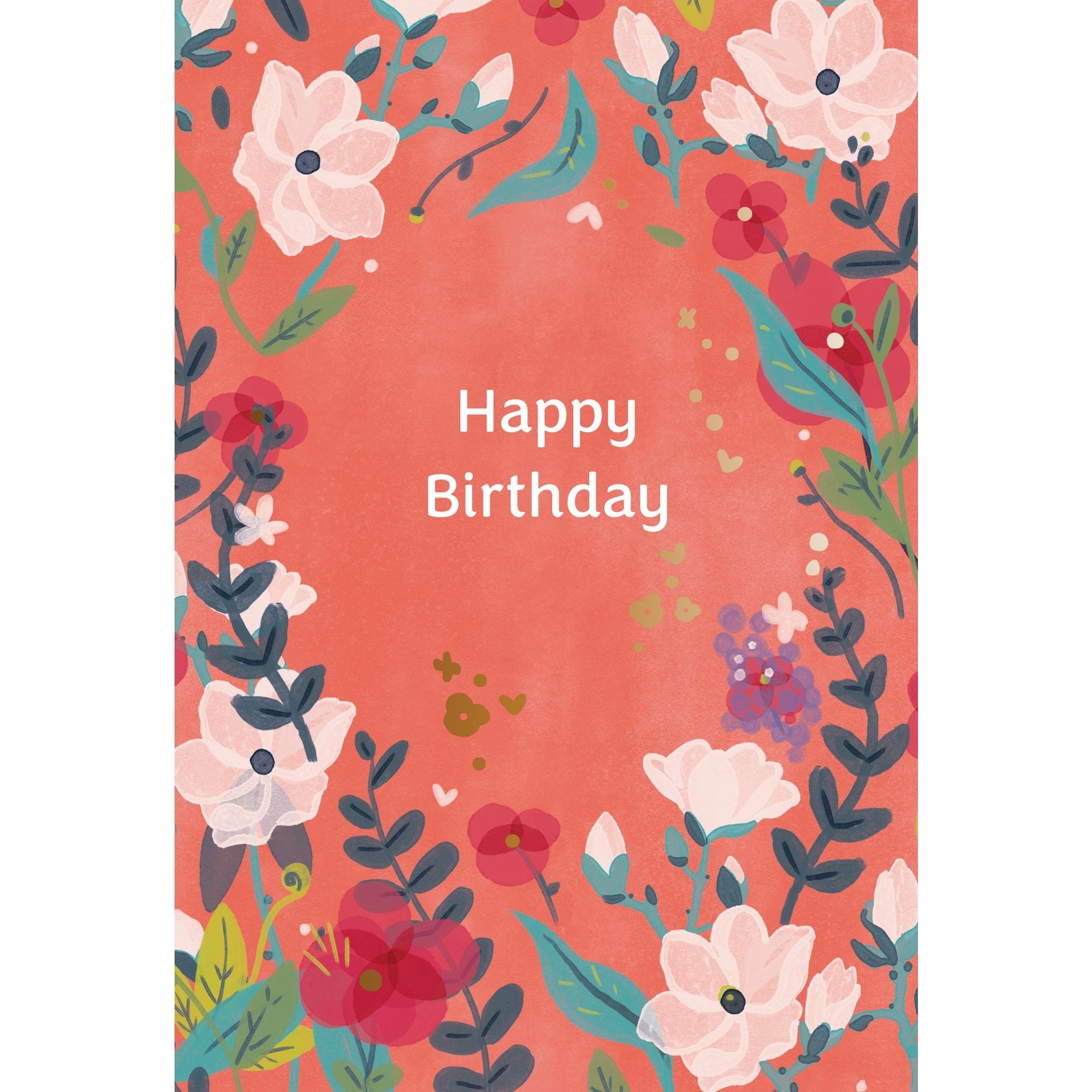 Ring Of Flowers Birthday Card - Cardmore