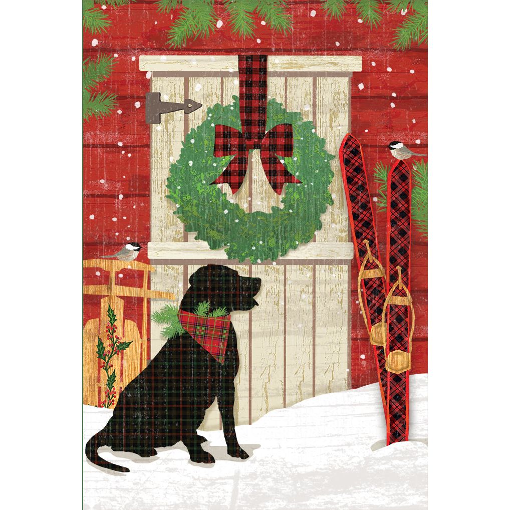 Black Dog Christmas Christmas Card