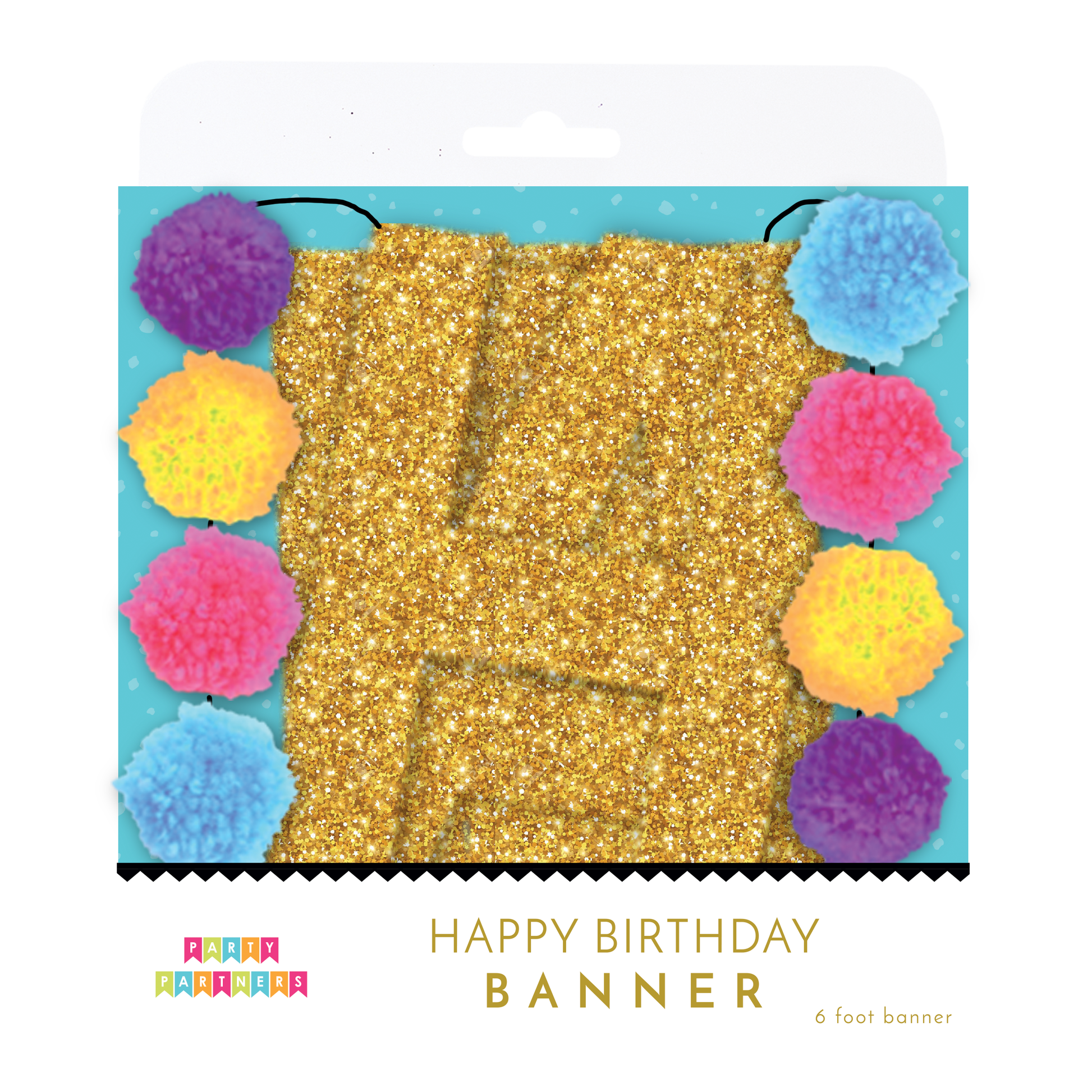 Pom-Pom Happy Birthday Banner Party Partners - Cardmore